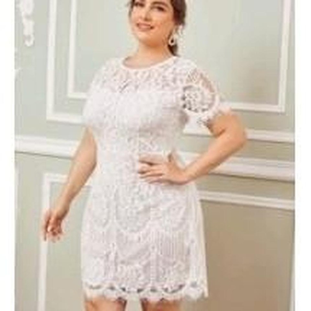 shein White lace dress 4xl